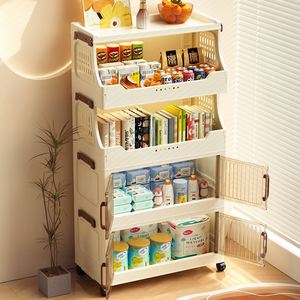 Storage <b>Cabinet</b> for Homelarge Storage <b>Cabinet</b> Bedroom Bedside Table Kitchen <b>Bathroom</b> Multi-layer Foldable Storage Rack - Product Image 3