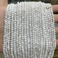 Pierres de lune naturelles pour colliers, perles à facettes en forme d'arc-en-ciel, fabrication de bijoux, 2mm, 3mm, 4mm, offre spéciale