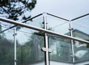 Balkon teras merdiven korkulukları için Modern Standoff cam korkuluk sistemi paslanmaz çelik korkuluklar Standout çerçevesiz tasarım - Product Image 4