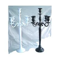 Candelabri in alluminio pressofuso di colore bianco e nero decorazione di cerimonia nuziale candelabri decorazione della casa candelabri