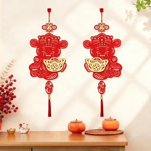 Colgantes de Tela Flocada con Caracteres Vietnamitas para el Año Nuevo Lunar, Decoración Poética con Frases de Bendición, Venta Caliente - Product Image 6