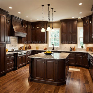 Villa stile classico americano in legno massello Shaker lacca armadi da cucina con <span class=keywords><strong>isola</strong></span> - Product Image 3