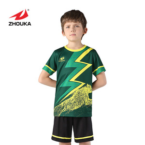 2019 hot sale クイックドライソフト fabric children soccer jersey wear design football team sports for kids - Product Image 1