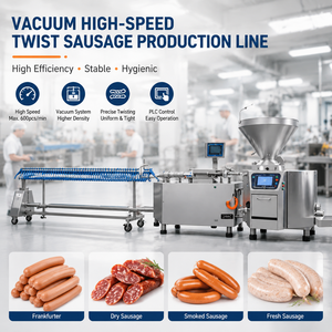 Equipo para la Elaboración de Salchichas, Máquina Automática de Llenado y Enlazado, Línea de Procesamiento de Carne para Salchichas de Viena, Fábrica de <span class=keywords><strong>Bockwurst</strong></span> para Desayuno - Product Image 1
