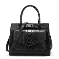 Venta al por mayor Patrón de serpiente Pu Bolso de cuero Moda Simple y atmosférico Señoras Bolso de mano de piel de serpiente