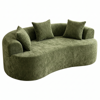 Modernes Minimalistisches Chenille-Stoff Modulares Sofa-Set Komprimiert Vakuumverpackt Geschwungenes Design für Apartment Einkaufszentrum Hotel Villa Wohnzimmer