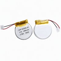 Batterie ronde au lithium polymère 3,7 V 400 mAh 450 mAh 460 mAh 1900 mAh pour appareil portable avec connecteur et circuit imprimé personnalisés