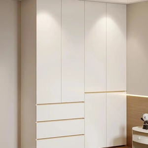 Armadio Laterale Moderno Grigio di Alta Gamma Personalizzato con Ante a Battente, Scaffale Contenitore, Consegna Gratuita, Mobili per la Casa, Armadi per Camera da Letto, Sala da Pranzo - Product Image 4