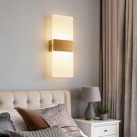 Lampes murales LED en fer, modernes, blanc chaud, en acrylique, pour chambre à coucher, chevet, couloir, escalier, salon, éclairage à intensité variable