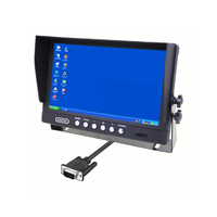 Monitor LCD TFT 9 inci untuk Mobil, Layar Sentuh di Sandaran Kepala Truk, dengan CarPlay & GPS, Layar Terpisah 4 Arah, Kartu SD, untuk Penggunaan di Kendaraan