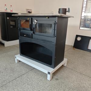 Poêle à <span class=keywords><strong>bois</strong></span> portable moderne en acier au carbone, four à barbecue, foyer autoportant 7KW, chauffage décoratif pour villa et salon - Product Image 5