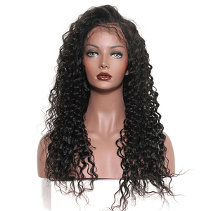 Cuticule aligné 40 pouces vague profonde bouclés cheveux humains pleine dentelle suisse transparente hd dentelle <span class=keywords><strong>perruque</strong></span> - Product Image 1