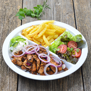 Plato de Melamina Irrompible para <span class=keywords><strong>Menú</strong></span>, Plato Dividido en 3 Compartimentos para Comidas de Restaurante y Almuerzos Caseros - Product Image 1