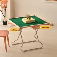 Table de Mahjong Pliante en Acier de Luxe HIMORE, Multifonctionnelle, Légère, Portable, Étanche, pour Usage Domestique ou en Dortoir, Poker/Casino