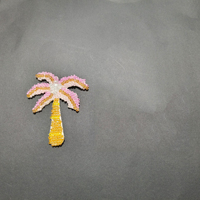 En gros, Appliques de palmier en perles et sequins, faites main, à coudre, pour vêtements, sacs et projets DIY