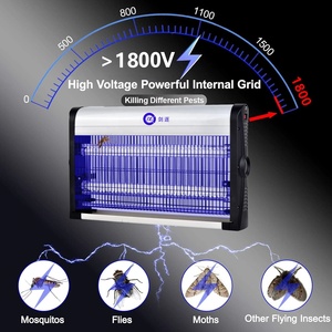 Lampe anti-moustiques électrique JZ 40W haute performance en ABS écologique, lumière UV, grille de destruction 1800V pour mouches et mites - Product Image 2