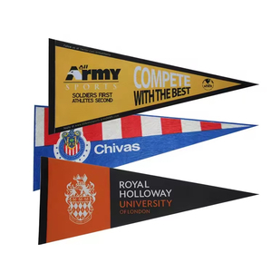 Banderín <span class=keywords><strong>de</strong></span> bandera triangular <span class=keywords><strong>de</strong></span> fieltro personalizado para publicidad, banderín personalizado para deportes, promoción navideña - Product Image 1