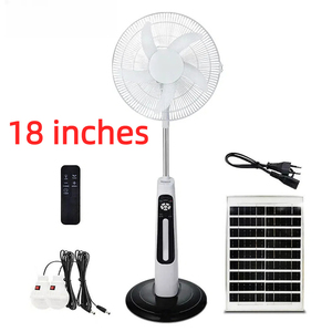 Ventilador de Pedestal de Plástico con Energía Solar YIHAN, Enfriamiento por Aire, Oscilante, 5 Aspas, 16 Aspas, Diámetro Ajustable, Motor DC, 30 dB - Product Image 2