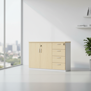 <span class=keywords><strong>Meuble</strong></span> <span class=keywords><strong>de</strong></span> rangement <span class=keywords><strong>de</strong></span> bureau moderne modulaire grande capacité, unité <span class=keywords><strong>de</strong></span> classement à quatre niveaux, étagères en bois, idéal pour l'école, la maison, l'hôtel - Product Image 5