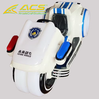 Véhicule de divertissement futuriste ACS blanc et bleu pour moto, équipement commercial d'arcade intérieur lumineux, certifié CE
