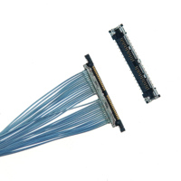 Câble LVDS personnalisé DF56 30 broches, 200 mm de long, à pinout droit, fil micro-coaxial à pas de 0,3 mm pour caméra industrielle