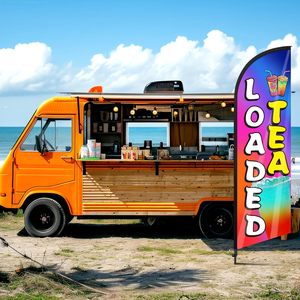 7 ft Fiberglass Flagpole Polyester <strong>Material</strong> Digital <strong>Printed</strong> Feather Swooper <strong>Flag</strong> Banner for Business Store Advertising Ground - Product Image 6