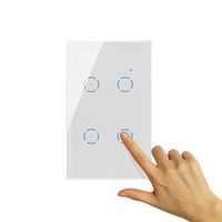 Interrupteur mural intelligent WiFi IGOTO Premium avec panneau tactile, norme australienne, fabrication OEM
