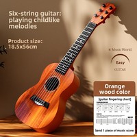 Hot-Selling Children's Beginner Guitar Music Instrument Toy Cross-Border Ukulele Strap Sheet Music Pick Made Durable Plastic