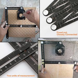 Outil de mesure d'angle de carrelage universel à 12 plis, multi-règles, pour l'ouverture et le positionnement - Product Image 5