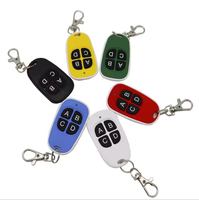 Télécommande universelle sans fil RF 433Mhz, 1 à 4 boutons, interrupteur automatique en plastique ABS pour porte de garage et lumière 12V