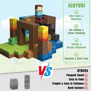 160Pcs 3D Xây Dựng Từ Khối Thiết Lập Cảm Giác Giáo Dục Gốc Nhựa Khối Món Quà Sinh Nhật - Product Image 2