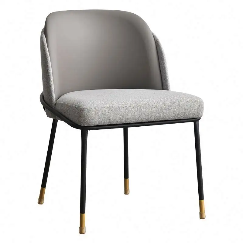 यूरोपीय शैली स्टेनलेस स्टील काले पैर परिवर्तन रंग कुर्सी फर्नीचर थोक खाने की कुर्सी