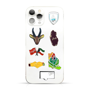 Fábrica al por mayor personalizado esmalte Arabia pines broche Metal teléfono pegatina insignias pines - Product Image 4