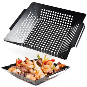 Factory Direct High Quality Grill Basket BBQ Basket Stainless Steel BBQ Grill Basket