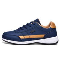 Chaussures de sport décontractées pour hommes, chaussures de printemps et d'automne, surface en cuir, imperméables, semelle souple, antidérapantes