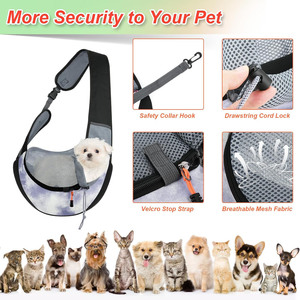 Free sample Outdoor Travel Breathable Adjustable Mesh Hands Free <b>Soft</b> Pet Small Dog <b>Cat</b> Sling Front <b>Carrier</b> Shoulder Tote Bag - Product Image 4