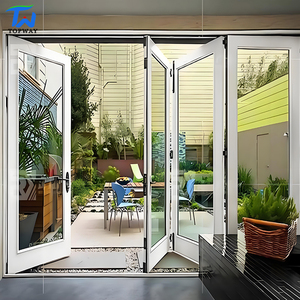 Portes pliantes en PVC au design moderne pour commande en gros, avec verre trempé, pour usage extérieur, cuisine, hôtel, commerce, écologiques - Product Image 1