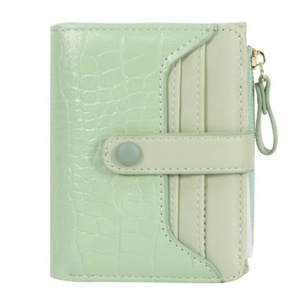 New Fashion Candy Pattern Luxury Unisex Slim Extra Thin Zipper Closure <b>Small</b> Wallet - Product Image 2