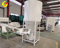 Mélangeur d'aliments vertical 1000 kg par lot en acier inoxydable pour volailles, bétail et animaux d'élevage à usage agricole
