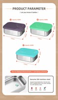 Sans Bpa Lave-Vaisselle Corée Couvercle En Silicone Boîte À Lunch En Acier Inoxydable Pour Enfants Éco Boîte À Lunch Bento Boîte Pour Camping En Plein Air