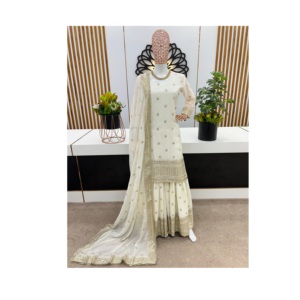 Aus gezeichnete Qualität voll genäht bereit, Sharara-Anzüge zu tragen Hochzeit Sharara-Anzug für Hochzeit Traditioneller Sharara-Anzug - Product Image 1
