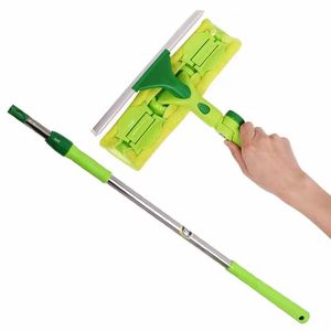 Kit de limpieza de ventanas profesional 2 en 1 con mango de plástico, paño de microfibra y herramienta de limpieza de vidrio escurridor - Product Image 2