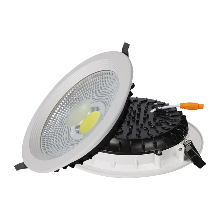 Factory indoor lighting led downlight COB recessed downlight aluminum housing 7W 15W 30W COB led downlight with double colors