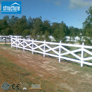 Recinzione con barriera in vinile classica in vinile con palo e binario Crossbuck - Product Image 4