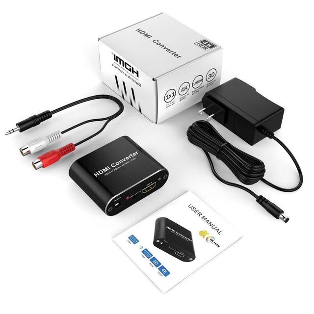 4K60Hz HDMI Audio Extractor Converter HDR HDCP2.2 ARC SPDIF Optical 3.5mm Audio 2.1/5.1 Channel Switch