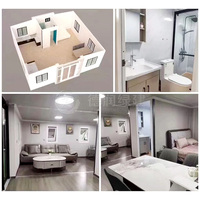 Maison préfabriquée portable extensible de luxe de 20 pieds, maison pliable moderne, mini-maison préfabriquée en conteneur pour résidences et hôtels