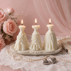 Vela de aromaterapia para vestido de novia 3D, molde de silicona, portavelas para hacer velas perfumadas, jabón hecho a mano, decoración del hogar - Product Image 3