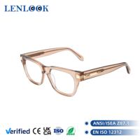 Monture de lunettes optiques élégante et décorative en acétate, tendance et populaire, avec verres PC unis, pour femmes et hommes adultes, vente en gros
