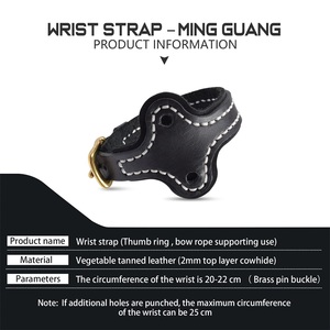 Elong Ming Guang Dragonne réglable en cuir de vachette avec anneau de pouce et <span class=keywords><strong>corde</strong></span> d'arc pour le <span class=keywords><strong>tir</strong></span> - Product Image 5