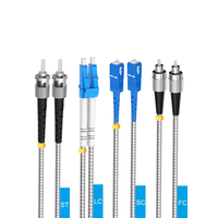 Cable Fibra Óptica Táctico 4 Núcleos LC SC FC ST OS2 Monomodo G657A2 Blindado Exterior CPRI Tight Buffer